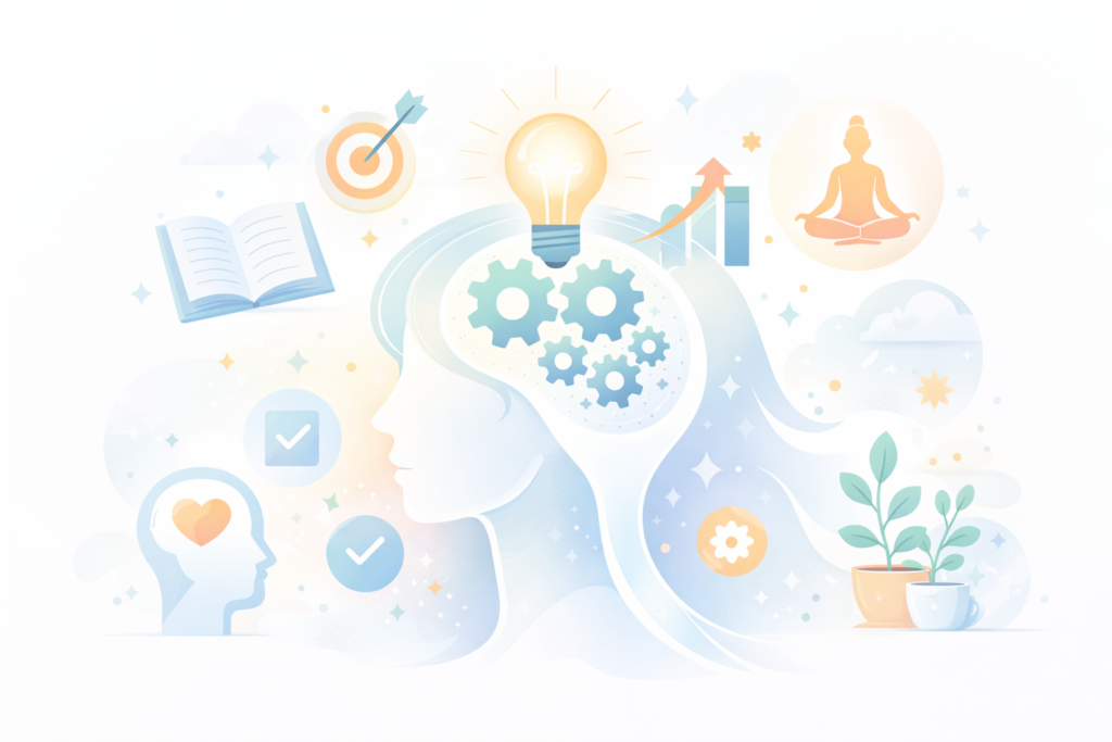 Mindset and self-development illustration for personal growth and psychology